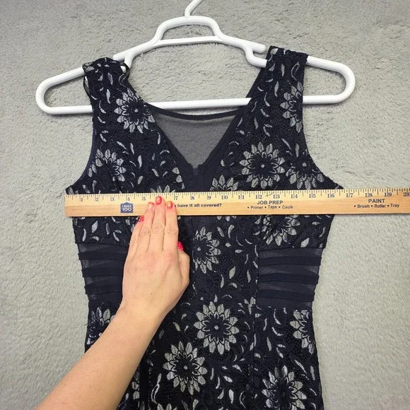 En Focus Studio Maxi Dress Womens 6 Floral Lace Mermaid Formal Prom Statement - Picture 12 of 16